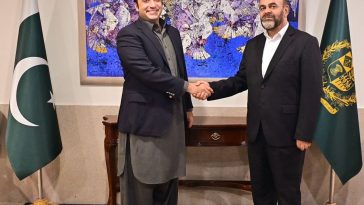 Foreign Minister Bilawal Bhutto Zardari receives Iranian Minister for Roads and Urban Development