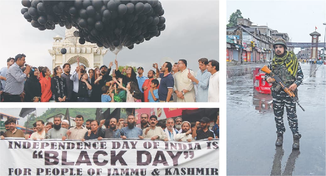 Kashmiris mark India’s independence with protests