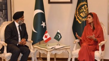 Harjit Sajjan, Canada’s Minister of International Development calls on the Minister of State for Foreign Affairs