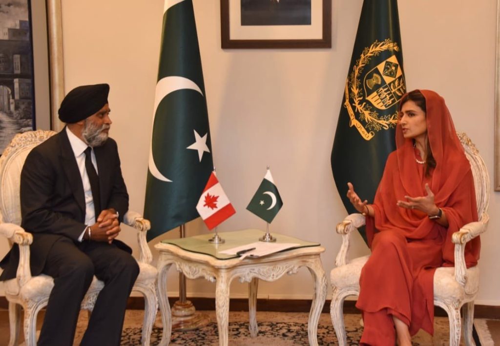 Harjit Sajjan, Canada’s Minister of International Development calls on the Minister of State for Foreign Affairs