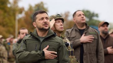 Zelensky vows ‘victory’ on frontline visit to liberated Kharkiv region