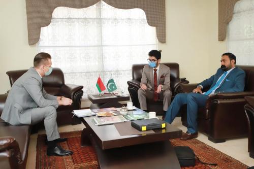 Mr. Rizwan Haider Shah - Bureau Chief Gilgit Baltistan and Mr. Saadain Gardezi - Sub Editor Global Affairs in conversation with Mr. Ilya Kanapliou - DHM/ Counsellor Belarus Embassy in Pakistan.